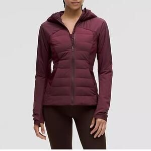 Lululemon Down For It All Jacket Cassis Water Resistant Windproof Slim Womens 10